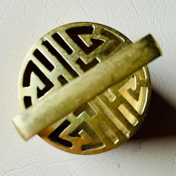 Vintage Brass Incense Burner Tower Ash Stamp Stackable with Handle - Picture 6 of 14